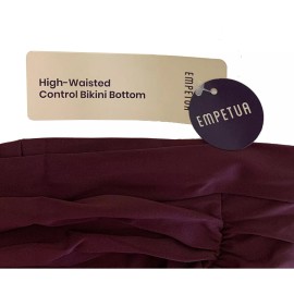 Empetua High Waist Bikini Swim Bottom Comfort Control Medium Burgundy Empetua High Rise