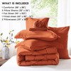 Anluoer Queen Comforter Set，Burnt Orange Bed in a Bag 7