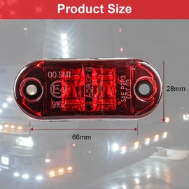 Comioke 4 PCS LED Seitenmarkierungsleuchten 12 / 24V Anhänger-Seitenleuchte Licht Weiß, Universelle Positionslichter für Lkw, Anhänger, Van, Wohnwagen, Bus, Boot, Lkw, Auto, Vorder- und Rückleuchten