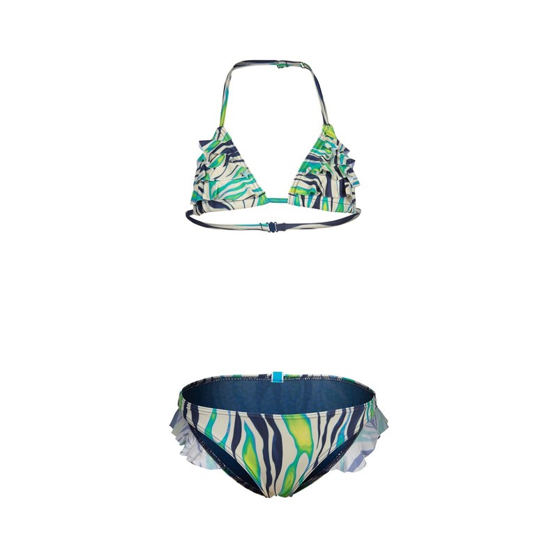 Arena Girls Water Print Bikini Triangle Two Pieces, Zebra, 62