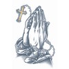 Tinsley Transfers Praying Hands Prison Tattoo