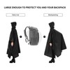 3-in-1 Waterproof Rain Poncho Lightweight Hooded Rain Coat Picnic Mat