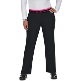 KOI Lite Spirit Women's 5-Pocket Stretch Yoga-Style Scrub Pants Black 4X-Large