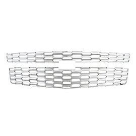 DeluxeAuto Chrome Grille Overlay (2 Pieces Kit) is Compatible with 2015 2016 2017 2018 2019 2020 Chevy Tahoe Suburban LS/LT