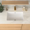 GhomeG 21 Inch Undermount Bathroom Sink Rectangular - 21"x13" White