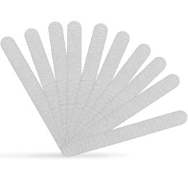 Karlash Nail File 10 PCS Professional Double Sided 80/80 Grit Nail Files Emery Board Zebra Manicure Pedicure Tool and Nail Buffering Files for Acrylic Nails