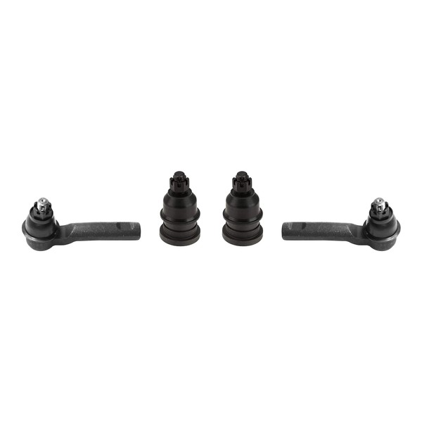 PartsW - 4 Pc Front Upper Ball Joints, Outer Tie