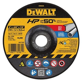 DEWALT DW8426 6-Inch by 1/16-Inch by 7/8-Inch Metal/INOX Cutting Wheel (Qty of 1)
