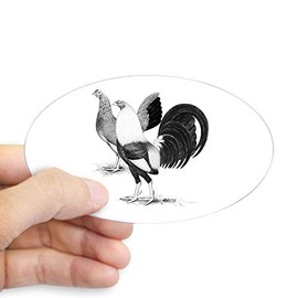 CafePress American Game Fowl Oval Sticker Oval Bumper Sticker, Euro Oval Car Decal