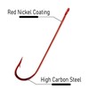 Dr.Fish 100 Pack Aberdeen Hooks Red Fishing Hooks Offset Extra
