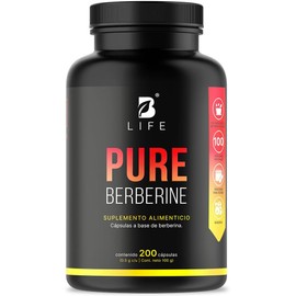 B Life Berberina HCL Pura 1000 mg | 200 Cápsulas | Ingredientes Naturales | Pure Berberine.