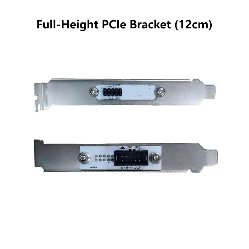 PC Power Button Extension Cable with Full Height PCIe Bracket