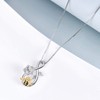 Bee Necklace Sterling Silver Infinity Love Bee Pendant Necklace with