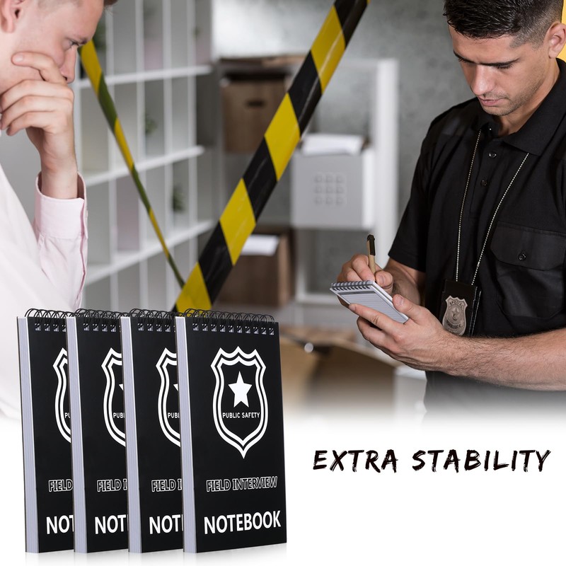 Teling 8 Pcs Public Safety Police Field Interview Notebook Report