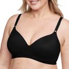 Warners womens Cloud 9 Wire-Free Contour Bra, Rich Black, 36C