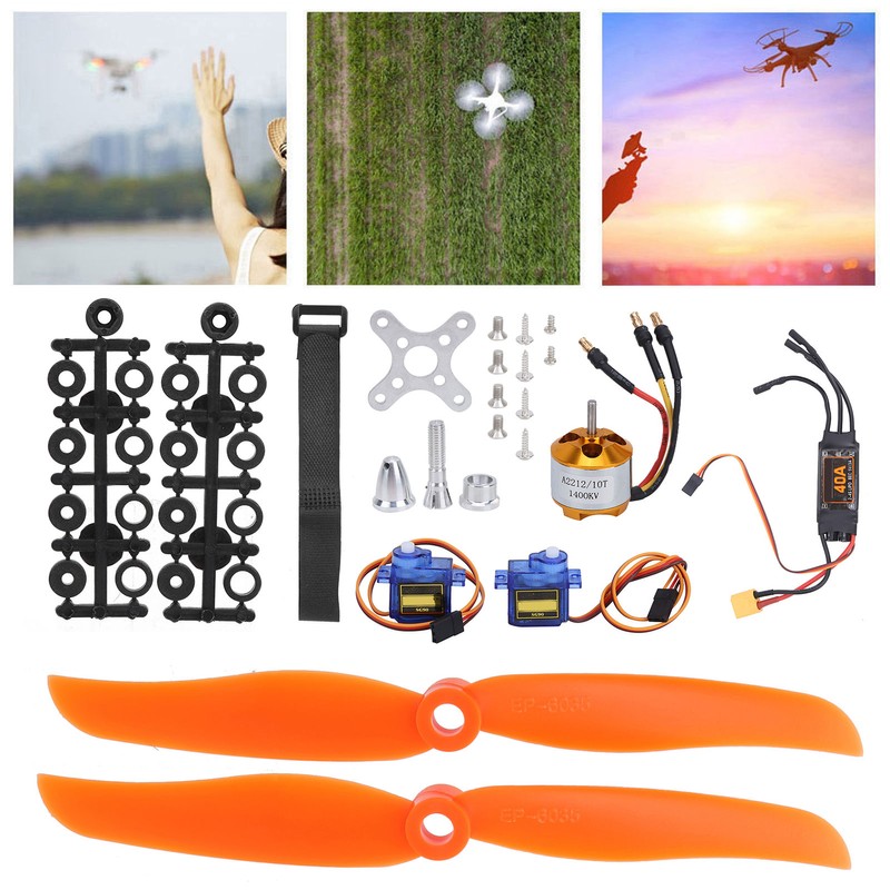 2212 KV1400 Motor 40A XT60T ESC SG90 Servo 8060 Propeller