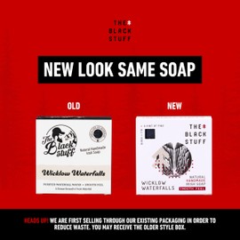 The Black Stuff All Natural Bar Soap for Men Handmade Cold Process Soaps with Organic Ingredients and Essential Oils - Mens Soap for Daily Use, Wicklow Waterfalls Body Soap