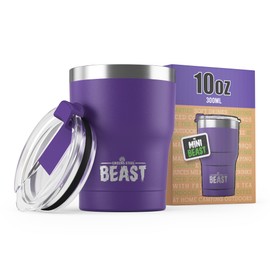Beast 10 oz Tumbler Stainless Steel Vacuum Insulated Coffee Ice Cup Double Wall Travel Flask (Purple)