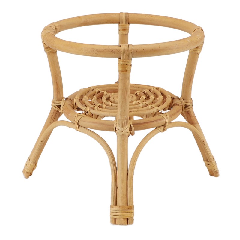 Plant Stand Flower Pot Rack Rattan Minimalist Stable 9.4in Diameter