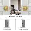 goldenwarm 1 Pack Brushed Gold Privacy Door Knobs Interior for