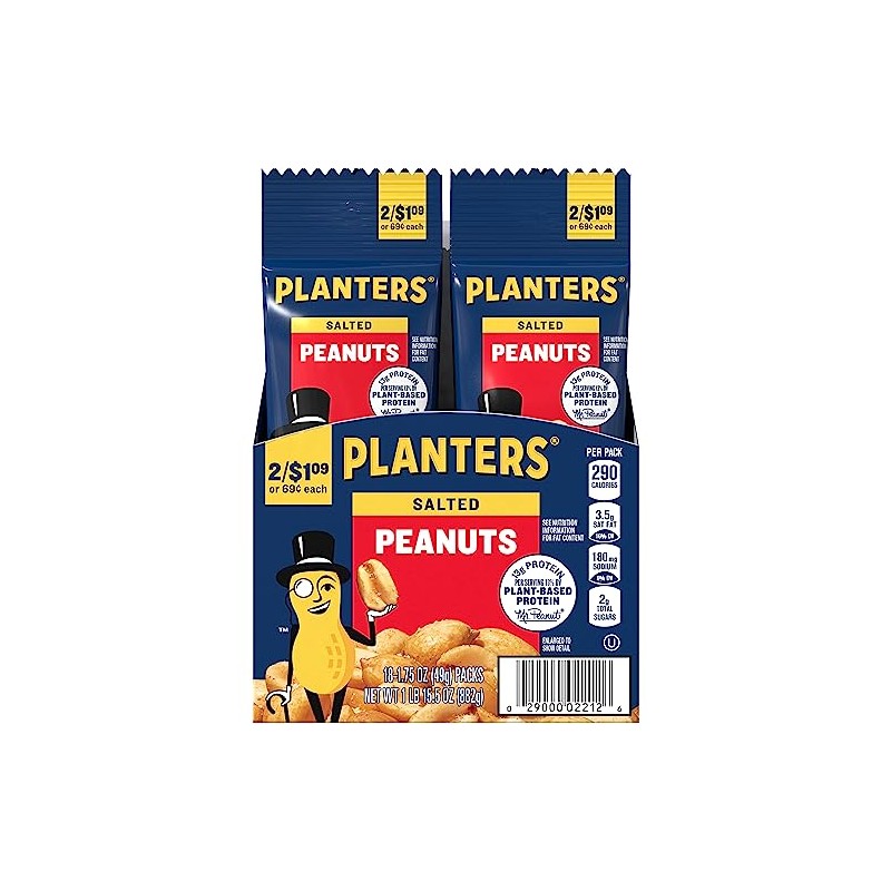 PLANTERS Salted Peanuts, 1.75 oz. (18-Pack)