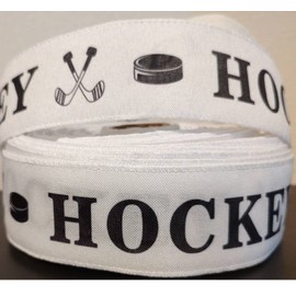 2 inch Hockey Wired Ribbon Sports Ribbon for Hair Bows DIY Crafts Decor 5 Yards