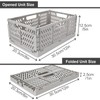 GOYADA 4 PCS Collapsible Crate, Plastic Folding Storage Crates, 30x20x12cm