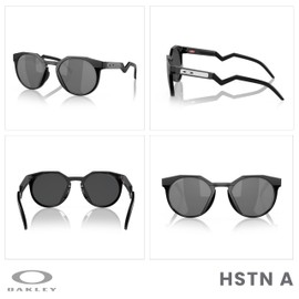 Oakley Hstn (a) 009242A 924201 52MM Matte Black/Prizm Black Round Low Bridge Fit Sunglasses for Men for Women+ Bundle Accessory Leash Kit, Microfiber Pouch