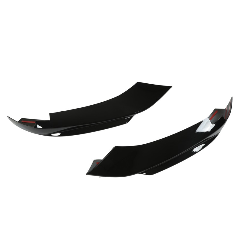 2 Pcs Front Bumper Diffuser Glossy Black Left Right Lip