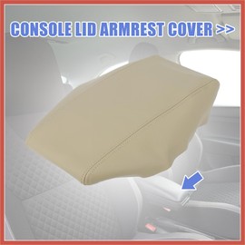ACROPIX Car Center Console Lid Armrest Seat Box Cover Protector Replacement Microfiber Leather for Toyota Prius 2004-2009 Beige Car Parts