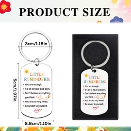 Luvsweets Little Reminders Keychain Gifts - Mental Health Gifts for Women, You are Enough Key Chain, Motivational Uplifting Quotes Inspirational Encouragement Gift for Mother Daughter Sister Friends