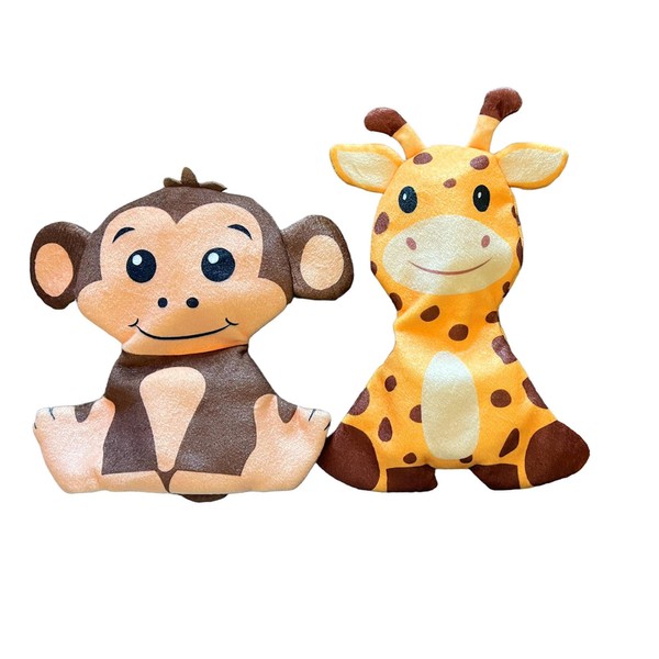 Piggy Poo and Crew Crinkle Fetch Toys Puncture Proof Squeaker