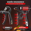 Fortalecedor de Agarre 5~165 KG Ajustable, Ejercitador de Mano con