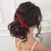 BERYUAN Wedding Hair Comb Piece with Teardrop Crystal Rhinestones, Plastic,
