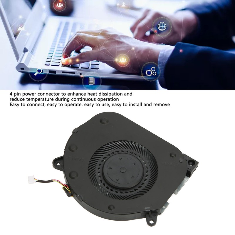 Laptop Cooling Fan Replacement 4 Pin Power Connector For Lenovo