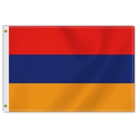 2×3 FT Armenia Flag,Medium 60×90 CM Armenian Outdoor Banner,100D Decor,Doube Side Printing For Patio Garden With Brass Gromment