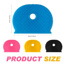 Arcjunys Key Covers Caps Key Tags Flexible Key Caps Set Key Cover Key Fobs Key Colour Caps Key Identifiers Key Caps Covers for Easy Identifying House Door Keys 48Pcs