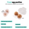 2pcs Egg Holder Container, 2 Girds Plastic Egg Storage Box