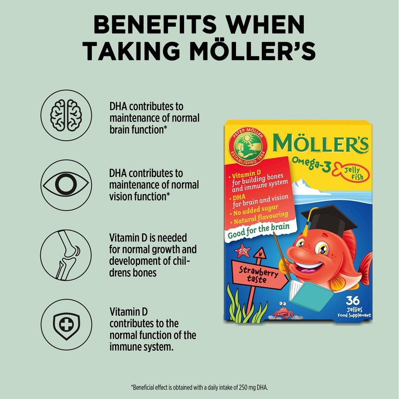 Moller’s ® | Omega 3 Jellies for Children | Strawberry