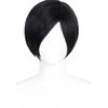 Osseoca- Peluca de pelo corto negra con flequillo y raya