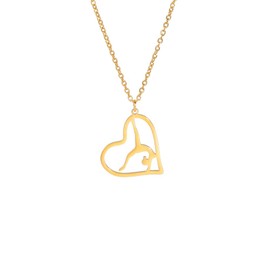 VASSAGO Gymnast Charm Necklace Gymnastics Gifts for Girls Flipping Gymnastics Sports Heart Pendant Necklace Stainless Steel Inspirational Jewellery Gifts for Women Gymnastics Trainer Sports Ballerina,