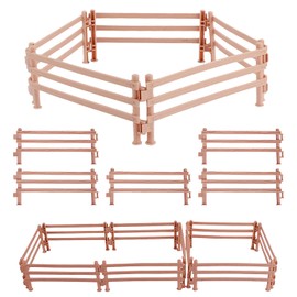 LETTERASHQP Horse Fence Toy 40 Pieces Horse Corral Fencing Accessories Horse Accessories Mini Horse Corral Fence Paddle Toy Plastic Farm Fence for Barn Paddle Horse Stable 160 x 70 mm