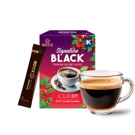 [Nokchawon] Signature Black Instant Coffee (20 Sticks, 40g) | Premium Korean Black Coffee | Great Small Christmas Gift | Warm Holiday Drink for Travel & Office
