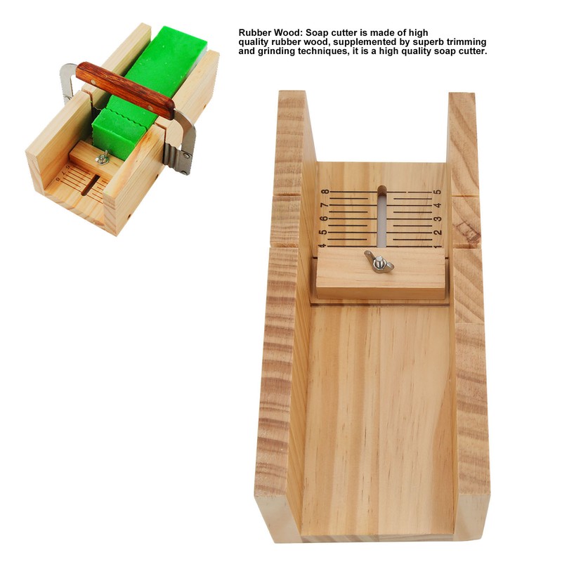 Soap Cutter Superb Polishing Rubber Wood Multipurpose Soap Cutter Slicer