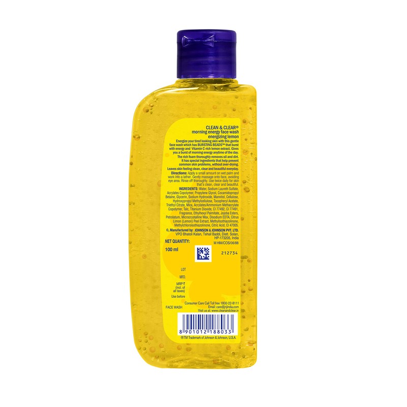 Clean & Clear Morning Energy Lemon Face Wash, 100Ml