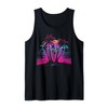 Palm Tree Vaporwave Retrowave Aesthetic Synthwave 80s Beach Tank Top