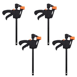 F-Bar Abrazadera Carpintería F Abrazadera 4 Pulgadas Barra de Carpintero Herramienta Agarre Ratchet Quick Squeeze Carpintería Diy Kit de Herramientas de Mano 4 Unids