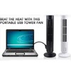 Bladeless Tower Fan, Quiet Portable Desk Fan with 2 Speeds,