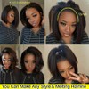 Fereowth 13x4 Lace Front Wig Yaki Kinky Straight Human Hair