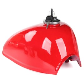 SUNQIAO Z50 Gas Fuel Tank, Gas Tank for honda Z50 Z50A Z50R Z50J 50cc Mini Trail Moneky Bike, Gas Fuel Tank Cap with key Petcock Petrol Tank (Red)